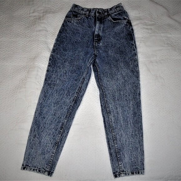 Vintage High Waist Mom Jeans Lee High Waist 24"x26"  6 Petite 4 Petite - Picture 1 of 9